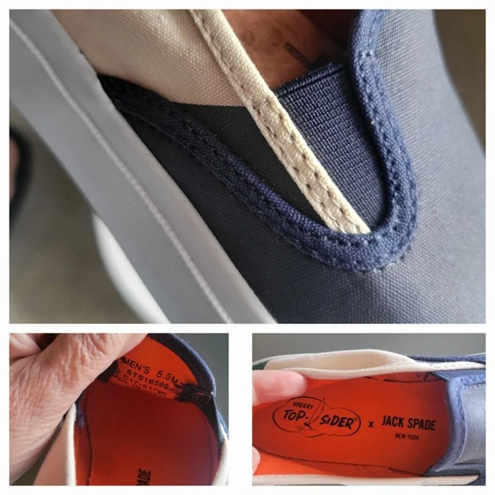 Sperry Jack Spade Top-Sider‎ Cloud Men's Canvas Slip-On Shoes 5.5M